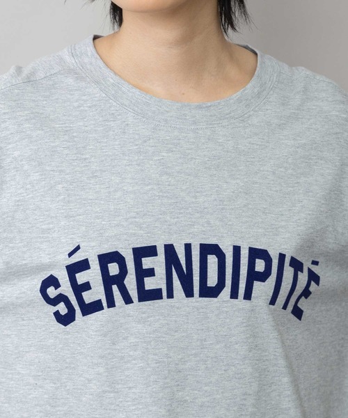Munich（ミューニック）の「ロゴプリント ラウンドヘムロングTシャツ（Tシャツ/カットソー・レディース・グレー/ライトベージュ/ブラック・FREE）」の16枚目の写真