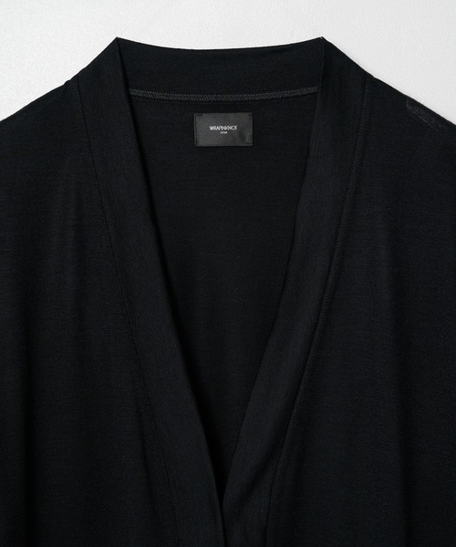 WRAPINKNOT（ラッピンノット）の「【WRAPINKNOT/ラッピンノット】Buttonless Cardigan（カーディガン/ボレロ・メンズ・ブラック・2/3）」の4枚目の写真