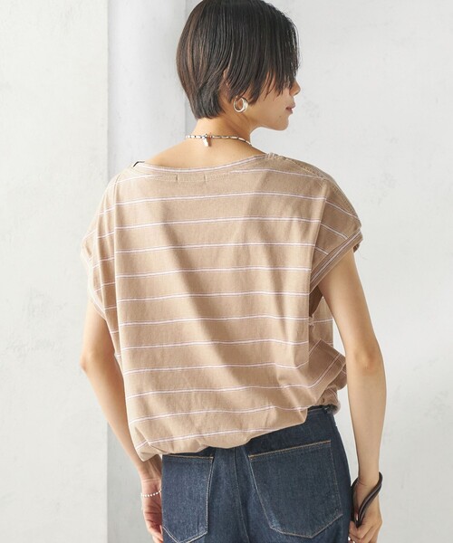 SHIPS(シップス)の「マルチ ボーダー 裾 ドロスト プルオーバー(Tシャツ/カットソー・レディース・ブラウン/ナチュラル/ベージュ系・ONE SIZE)」の17枚目の写真