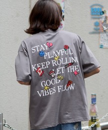 WEGO/【26年春夏新作】接触冷感モチーフ刺繍グラフィックT