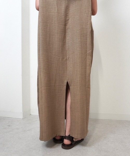 gossara（ゴサラ）の「【体型カバーも叶う】楊柳タックショルダータンクワンピース（Tシャツ/カットソー・レディース・チャコールグレー/グレー/ベージュ・FREE）」の19枚目の写真