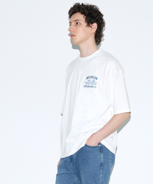 coca(coca)(コカ)の「イラスト胸刺繍半袖Tシャツ(Tシャツ/カットソー・メンズ・ブラック/ホワイト・L/M/XL)」の12枚目の写真