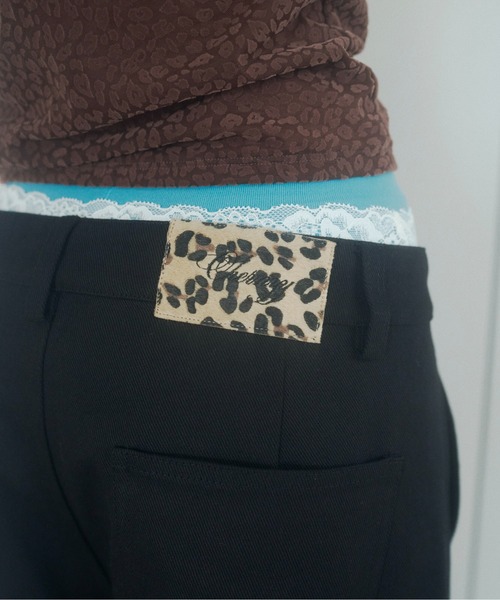 chernyy（チェルニー）の「chernyy low-waist wide cotton pants / ローウエストワイドコットンパンツ（その他パンツ・レディース・レオパード/ブラック・SMALL/LARGE/MEDIUM）」の7枚目の写真