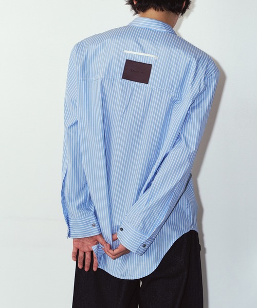 Knuth Marf(クヌースマーフ)の「【Knuth Marf】label over shirt KM26EAN01(シャツ/ブラウス・レディース・イエロー/ブラック/ブルー・FREE)」の20枚目の写真