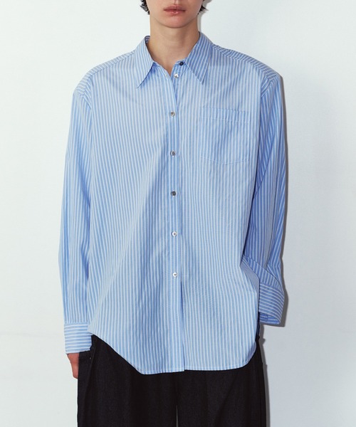 Knuth Marf(クヌースマーフ)の「【Knuth Marf】label over shirt KM26EAN01(シャツ/ブラウス・レディース・イエロー/ブラック/ブルー・FREE)」の22枚目の写真