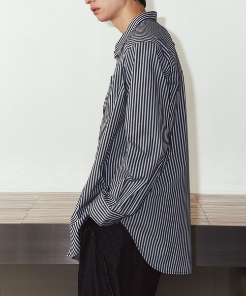 Knuth Marf(クヌースマーフ)の「【Knuth Marf】label over shirt KM26EAN01(シャツ/ブラウス・レディース・イエロー/ブラック/ブルー・FREE)」の13枚目の写真