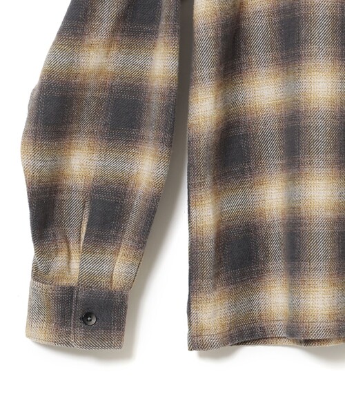 BEAMS（ビームス）の「ネル ジップ オープンカラーシャツ（シャツ/ブラウス・メンズ・チャコールグレー/ネイビー・XL/S/L/M）」の5枚目の写真