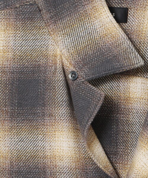 BEAMS（ビームス）の「ネル ジップ オープンカラーシャツ（シャツ/ブラウス・メンズ・チャコールグレー/ネイビー・XL/S/L/M）」の7枚目の写真