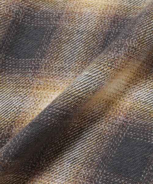 BEAMS（ビームス）の「ネル ジップ オープンカラーシャツ（シャツ/ブラウス・メンズ・チャコールグレー/ネイビー・XL/S/L/M）」の8枚目の写真