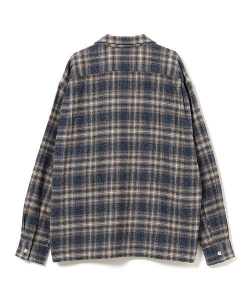 BEAMS（ビームス）の「ネル ジップ オープンカラーシャツ（シャツ/ブラウス・メンズ・チャコールグレー/ネイビー・XL/S/L/M）」の10枚目の写真