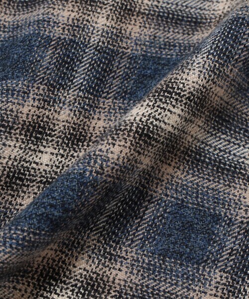 BEAMS（ビームス）の「ネル ジップ オープンカラーシャツ（シャツ/ブラウス・メンズ・チャコールグレー/ネイビー・XL/S/L/M）」の11枚目の写真