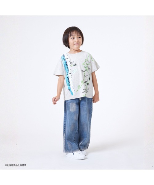 Fluffy BROTHERS（フラッフィーブラザーズ）の「【JRの電車】連結プリントTシャツ（Tシャツ/カットソー・キッズ・ライトグリーン/オートミール・80/120/110/100/90/130）」の18枚目の写真