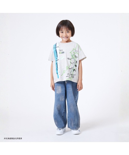 Fluffy BROTHERS（フラッフィーブラザーズ）の「【JRの電車】連結プリントTシャツ（Tシャツ/カットソー・キッズ・ライトグリーン/オートミール・80/120/110/100/90/130）」の19枚目の写真