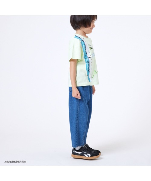 Fluffy BROTHERS（フラッフィーブラザーズ）の「【JRの電車】連結プリントTシャツ（Tシャツ/カットソー・キッズ・ライトグリーン/オートミール・80/120/110/100/90/130）」の16枚目の写真