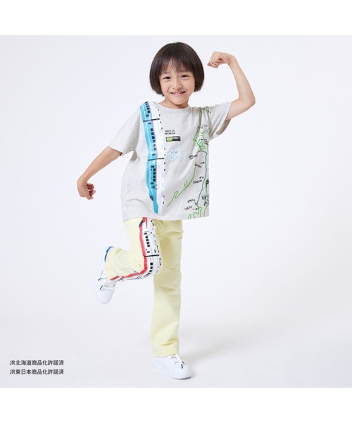 Fluffy BROTHERS（フラッフィーブラザーズ）の「【JRの電車】連結プリントTシャツ（Tシャツ/カットソー・キッズ・ライトグリーン/オートミール・80/120/110/100/90/130）」の20枚目の写真