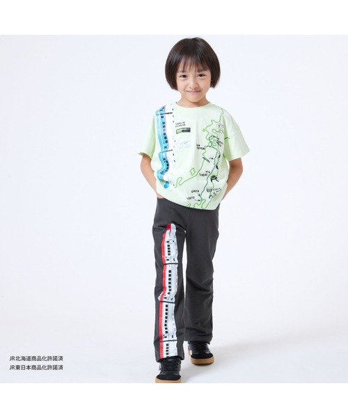 Fluffy BROTHERS（フラッフィーブラザーズ）の「【JRの電車】連結プリントTシャツ（Tシャツ/カットソー・キッズ・ライトグリーン/オートミール・80/120/110/100/90/130）」の6枚目の写真