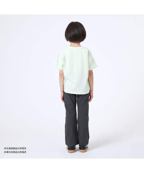Fluffy BROTHERS（フラッフィーブラザーズ）の「【JRの電車】連結プリントTシャツ（Tシャツ/カットソー・キッズ・ライトグリーン/オートミール・80/120/110/100/90/130）」の9枚目の写真