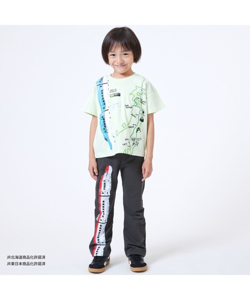 Fluffy BROTHERS（フラッフィーブラザーズ）の「【JRの電車】連結プリントTシャツ（Tシャツ/カットソー・キッズ・ライトグリーン/オートミール・80/120/110/100/90/130）」の11枚目の写真