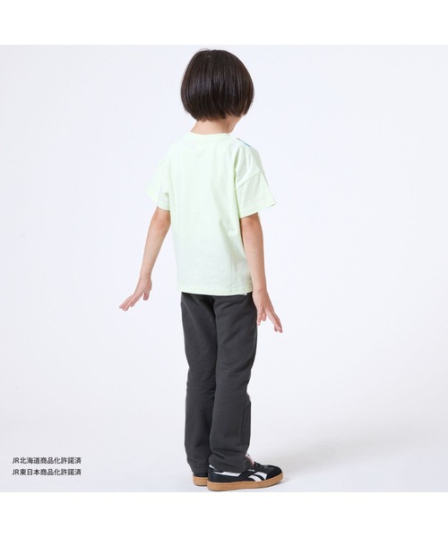 Fluffy BROTHERS（フラッフィーブラザーズ）の「【JRの電車】連結プリントTシャツ（Tシャツ/カットソー・キッズ・ライトグリーン/オートミール・80/120/110/100/90/130）」の12枚目の写真