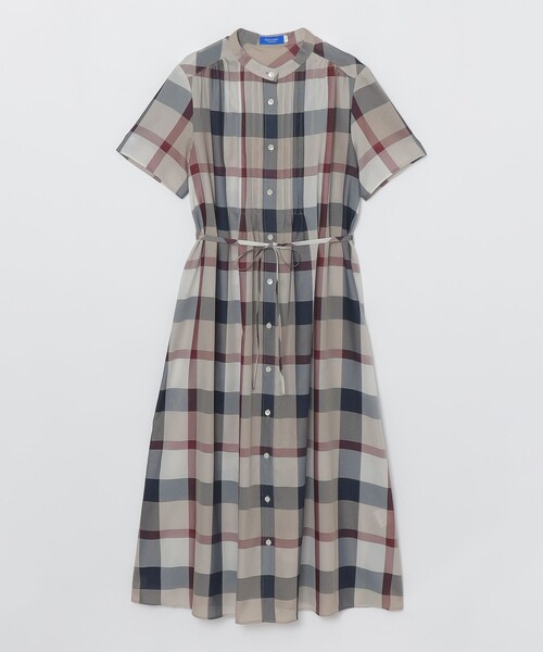 BLUE LABEL CRESTBRIDGE(ブルーレーベルクレストブリッジ)の「【一部店舗限定】クレストブリッジチェックカラミクロスドレス(ワンピース・レディース・ワイン/イエロー系その他2・36/38/40)」の14枚目の写真