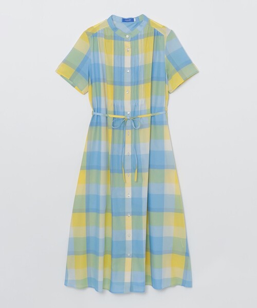 BLUE LABEL CRESTBRIDGE(ブルーレーベルクレストブリッジ)の「【一部店舗限定】クレストブリッジチェックカラミクロスドレス(ワンピース・レディース・ワイン/イエロー系その他2・36/38/40)」の20枚目の写真
