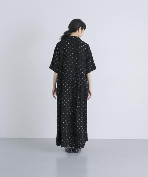かぐれ（カグレ）の「『2サイズ展開』レーヨンモノトーンプリントワンピース（ワンピース・レディース・ブラック・0/1）」の10枚目の写真