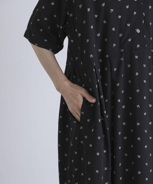 かぐれ（カグレ）の「『2サイズ展開』レーヨンモノトーンプリントワンピース（ワンピース・レディース・ブラック・0/1）」の12枚目の写真