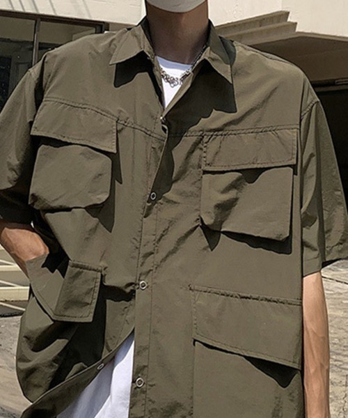 KELVIN(ケルヴァン)の「Field Pocket Shirt フィールドポケットシャツ(シャツ/ブラウス・メンズ・カーキ/ホワイト・LARGE/MEDIUM)」の3枚目の写真