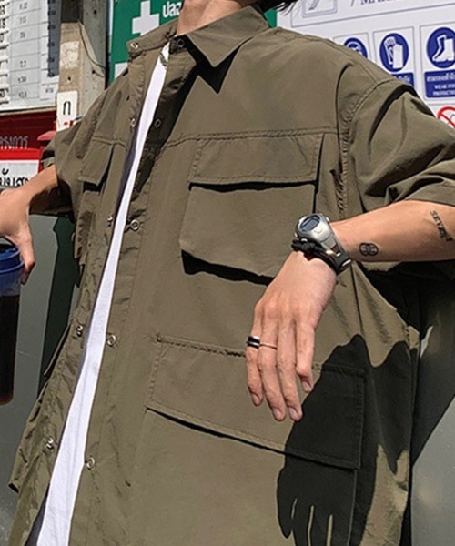 KELVIN(ケルヴァン)の「Field Pocket Shirt フィールドポケットシャツ(シャツ/ブラウス・メンズ・カーキ/ホワイト・LARGE/MEDIUM)」の8枚目の写真