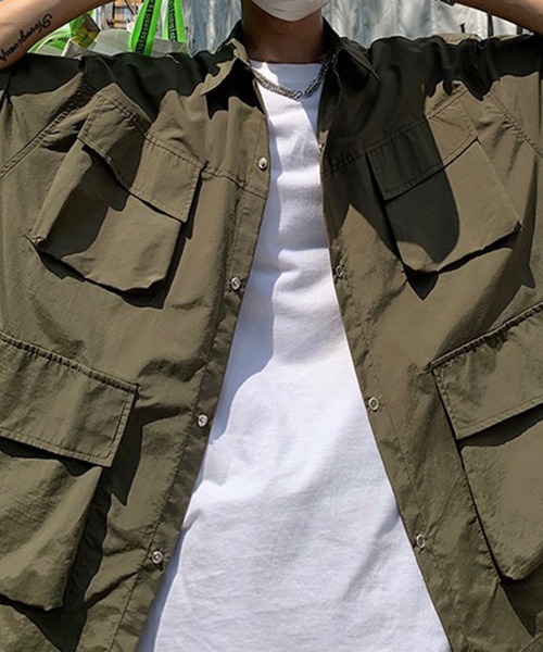 KELVIN(ケルヴァン)の「Field Pocket Shirt フィールドポケットシャツ(シャツ/ブラウス・メンズ・カーキ/ホワイト・LARGE/MEDIUM)」の12枚目の写真