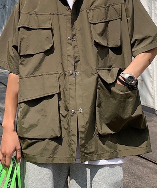 KELVIN(ケルヴァン)の「Field Pocket Shirt フィールドポケットシャツ(シャツ/ブラウス・メンズ・カーキ/ホワイト・LARGE/MEDIUM)」の5枚目の写真