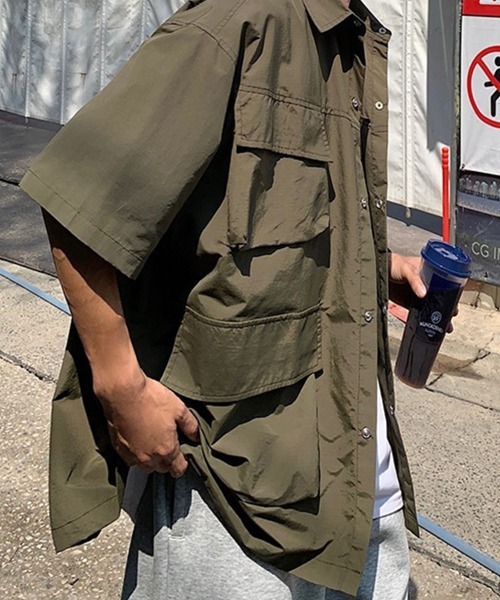 KELVIN(ケルヴァン)の「Field Pocket Shirt フィールドポケットシャツ(シャツ/ブラウス・メンズ・カーキ/ホワイト・LARGE/MEDIUM)」の7枚目の写真