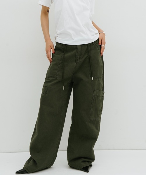 HANNE(アン)の「カーゴパンツ(カーゴパンツ・レディース・カーキ・S/M)」の2枚目の写真