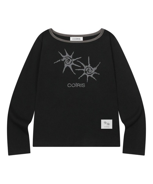 COIRIS(コイリス)の「COIRIS/ソルナワンショルダーロングスリーブ(Tシャツ/カットソー・レディース・チャコール/ブラック・FREE)」の9枚目の写真