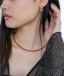 abaskdesign（アバスクデザイン）の「多面カットカラービーズネックレス（ネックレス）」
