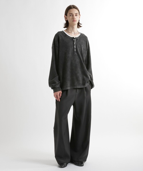 HARE(ハレ)の「HAロゴヘンリ-ネックカット(HARE)(Tシャツ/カットソー・メンズ・ホワイト/ブラック/ネイビー/グレー・SMALL/MEDIUM)」の9枚目の写真