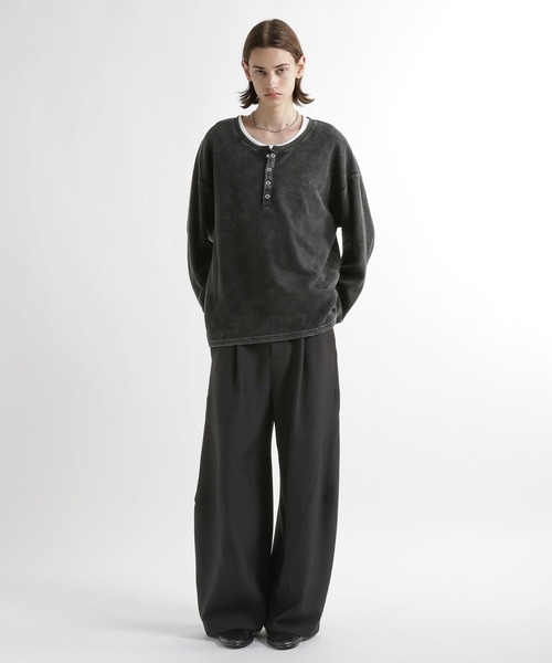 HARE(ハレ)の「HAロゴヘンリ-ネックカット(HARE)(Tシャツ/カットソー・メンズ・ホワイト/ブラック/ネイビー/グレー・SMALL/MEDIUM)」の10枚目の写真