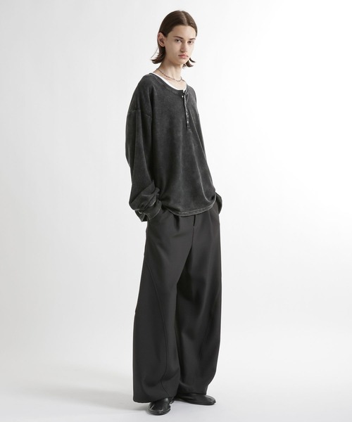 HARE(ハレ)の「HAロゴヘンリ-ネックカット(HARE)(Tシャツ/カットソー・メンズ・ホワイト/ブラック/ネイビー/グレー・SMALL/MEDIUM)」の11枚目の写真