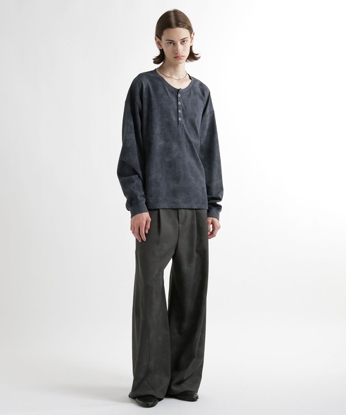 HARE(ハレ)の「HAロゴヘンリ-ネックカット(HARE)(Tシャツ/カットソー・メンズ・ホワイト/ブラック/ネイビー/グレー・SMALL/MEDIUM)」の15枚目の写真