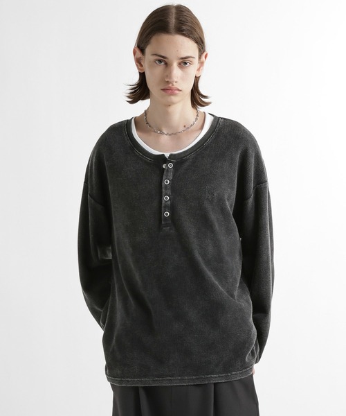 HARE(ハレ)の「HAロゴヘンリ-ネックカット(HARE)(Tシャツ/カットソー・メンズ・ホワイト/ブラック/ネイビー/グレー・SMALL/MEDIUM)」の18枚目の写真