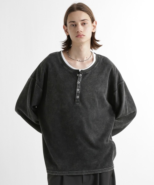 HARE(ハレ)の「HAロゴヘンリ-ネックカット(HARE)(Tシャツ/カットソー・メンズ・ホワイト/ブラック/ネイビー/グレー・SMALL/MEDIUM)」の19枚目の写真