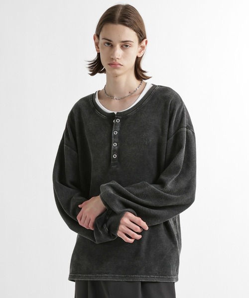 HARE(ハレ)の「HAロゴヘンリ-ネックカット(HARE)(Tシャツ/カットソー・メンズ・ホワイト/ブラック/ネイビー/グレー・SMALL/MEDIUM)」の20枚目の写真