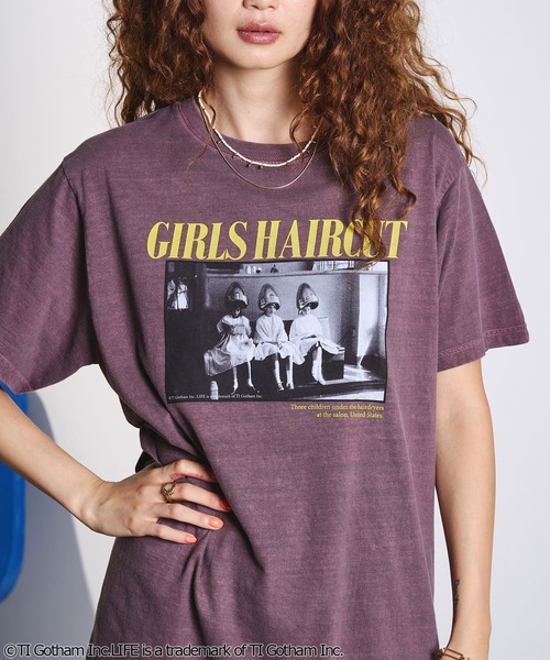 ROSE BUD(ローズバッド)の「CREOLME/LIFE PICTURE COLLECTION H/S TEE(Tシャツ/カットソー・レディース・ライトイエロー/ライトパープル/ブラウン・ONE SIZE)」の1枚目の写真