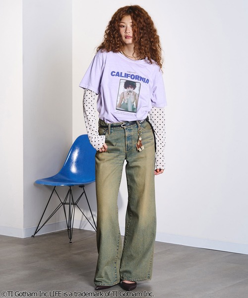 ROSE BUD(ローズバッド)の「CREOLME/LIFE PICTURE COLLECTION H/S TEE(Tシャツ/カットソー・レディース・ライトイエロー/ライトパープル/ブラウン・ONE SIZE)」の16枚目の写真