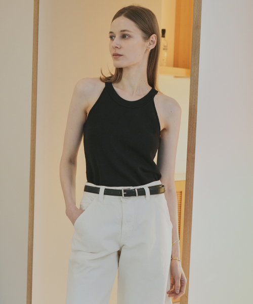 VLETI(ブレッティ)の「Summer Linen Blend Deep Armhole Sleeveless (black)(Tシャツ/カットソー・レディース・ブラック・FREE)」の2枚目の写真