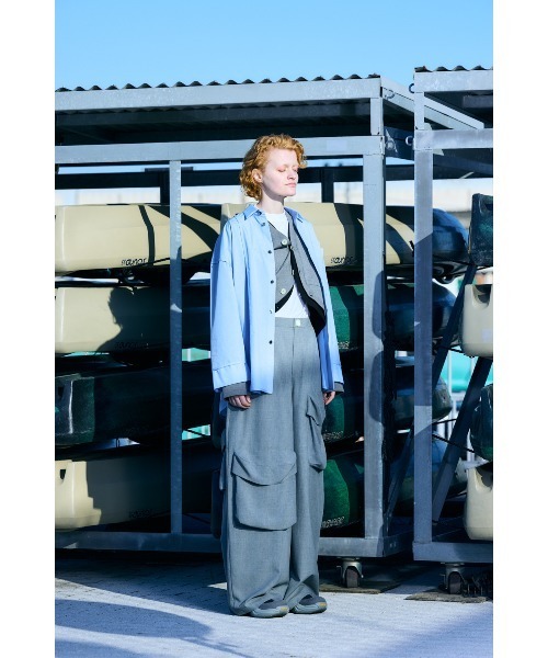 nagonstans(ナゴンスタンス)の「pebble pocket wide pants(カーゴパンツ・レディース・杢グレー・MEDIUM/SMALL)」の6枚目の写真