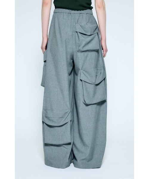 nagonstans(ナゴンスタンス)の「pebble pocket wide pants(カーゴパンツ・レディース・杢グレー・MEDIUM/SMALL)」の9枚目の写真