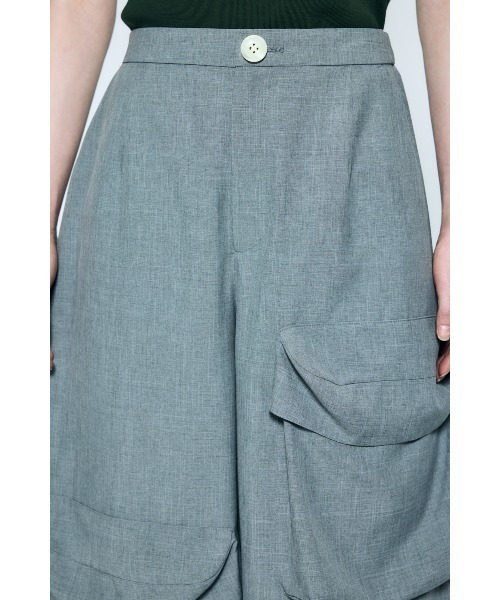 nagonstans(ナゴンスタンス)の「pebble pocket wide pants(カーゴパンツ・レディース・杢グレー・MEDIUM/SMALL)」の11枚目の写真