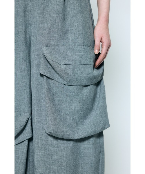 nagonstans(ナゴンスタンス)の「pebble pocket wide pants(カーゴパンツ・レディース・杢グレー・MEDIUM/SMALL)」の12枚目の写真