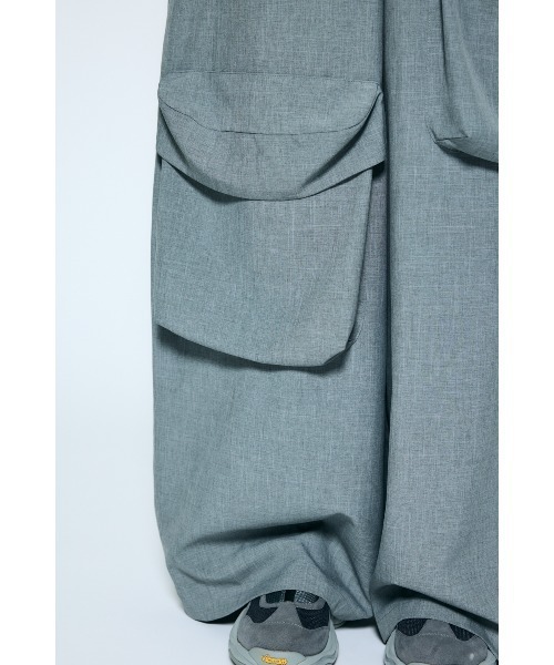 nagonstans(ナゴンスタンス)の「pebble pocket wide pants(カーゴパンツ・レディース・杢グレー・MEDIUM/SMALL)」の13枚目の写真